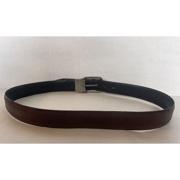 Columbia Mens Two-In-One Reversible Belt 36/90 Genuine Leather Brown Black - Picture 2 of 7